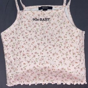 Floral trendy summer tank top